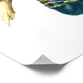 Rot schwänzend, schwarz (banksisch) Kakadu. Poster (Ecke)