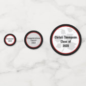 Rot-Schwarz-Abschluss-Feier Konfetti (Rückseiten)