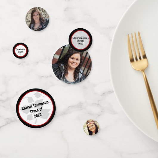 Rot-Schwarz-Abschluss-Feier Konfetti (Gruppe)