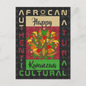 Rot schwarz AFRoCA Afro Africa Black Heritage Postkarte (Vorderseite)