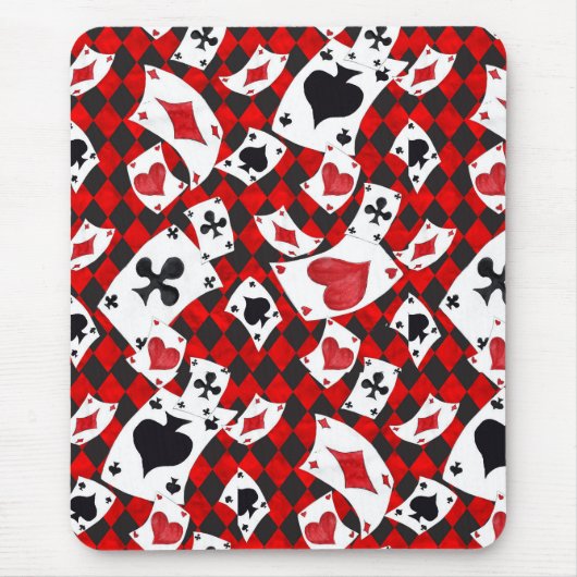 Rot & Schwarz Alice im Wunderland Klemmbrett Mousepad (Vorne)