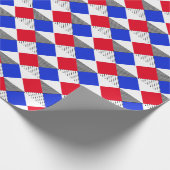 Rot & Schwarz & Blau Modernes geometrisches Muster Geschenkpapier (Ecke)