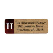 Rot, Schwarz-Buffalo-Kariertes Monogramm-Adressenl (Vorne)