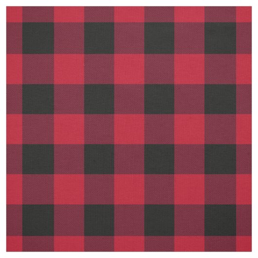 Rot-Schwarz-Buffalo-Karo Stoff (Muster)