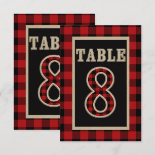 Rot & Schwarz Büffel Karo Flieg Muster Rustikale T Einladung