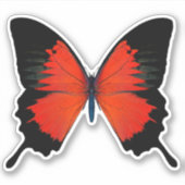 Rot-Schwarz-Butterfly-Aufkleber Aufkleber (Vorderseite)