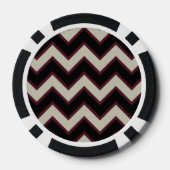Rot-Schwarz-Chevron-Monogramm Pokerchips (Rückseite)