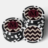 Rot-Schwarz-Chevron-Monogramm Pokerchips (Stapel)