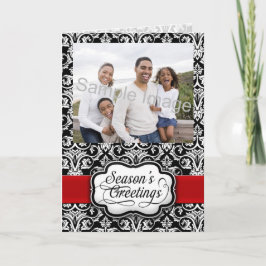 Rot-Schwarz-Damaskus-Urlaub Feiertagskarte