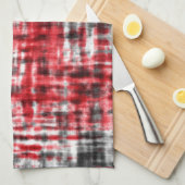 ROT SCHWARZ DESIGN GESCHIRRTUCH (Viertel Falte)