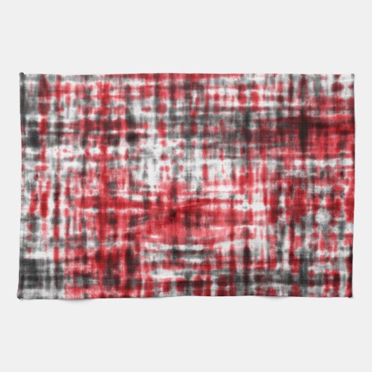 ROT SCHWARZ DESIGN GESCHIRRTUCH (Horizontal)
