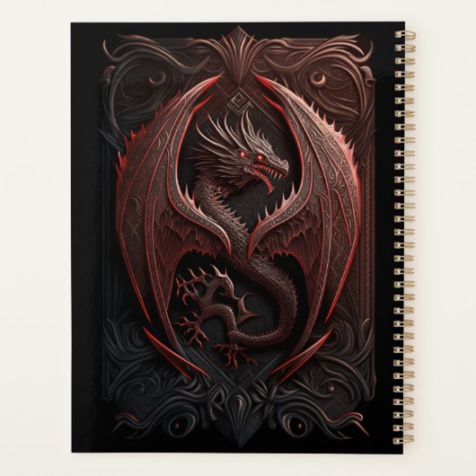 Rot-Schwarz-Drachenplaner Planer (Rückseite)