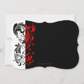 Rot+Schwarz Elegante Splash & Spa Tamaro Einladung (Rückseite)