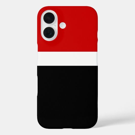 Rot-Schwarz-Farbblockstil Case-Mate iPhone Hülle (Rückseite)