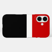 Rot-Schwarz-Farbblockstil Case-Mate iPhone Hülle (Rückseite (Horizontal))