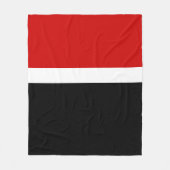 Rot-Schwarz-Farbblockstil Fleecedecke (Vorderseite)