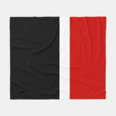 Rot-Schwarz-Farbblockstil Fleecedecke (Vorderseite (Horizontal))