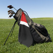 Rot-Schwarz-Farbblockstil Golfhandtuch (Gras)