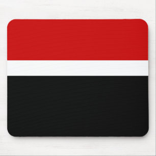 Rot-Schwarz-Farbblockstil Mousepad