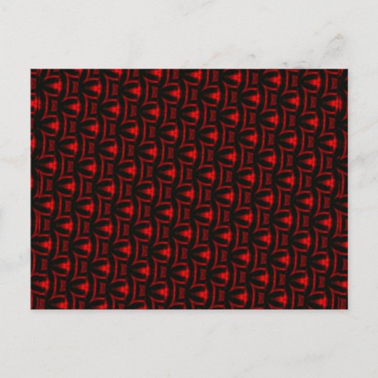 Rot-Schwarz-Fraktal Postkarte (Vorderseite)
