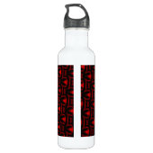 Rot-Schwarz-Fraktal Trinkflasche (Rückseite)