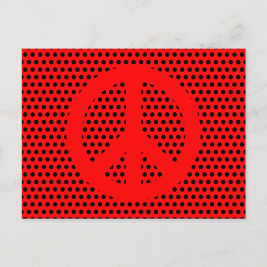 Rot-Schwarz-Friedenssymbol Postkarte (Vorderseite)