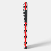 Rot Schwarz Geometrisch iPhone Hülle (Linke Seite)