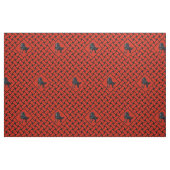Rot-Schwarz-Gewebe, Diamant, Friesisches Pferd 5" Stoff (Fat Quarter (45,7 x 55,9 cm))