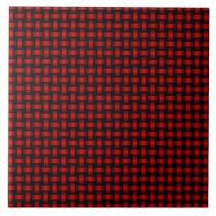 Rot-Schwarz-Gewebe-Muster Fliese