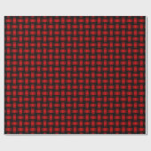 Rot-Schwarz-Gewebe-Muster Geschenkpapier (Flach)