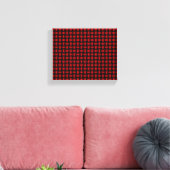 Rot-Schwarz-Gewebe-Muster Leinwanddruck (Insitu (Wohnzimmer))