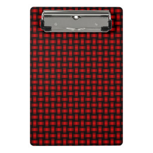 Rot-Schwarz-Gewebe-Muster Mini Klemmbrett