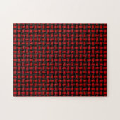 Rot-Schwarz-Gewebe-Muster Puzzle (Horizontal)