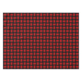 Rot-Schwarz-Gewebe-Muster Tischdecke (Vorderseite (Horizontal))
