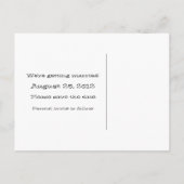 Rot/Schwarz Gitarrenherz Save the Date Postkarte (Rückseite)