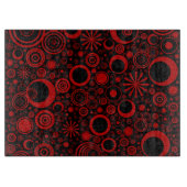 Rot-Schwarz-Glas-Schneidebrett Schneidebrett (Vorderseite)
