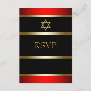 Rot Schwarz Gold Bar Mitzvah Antwort