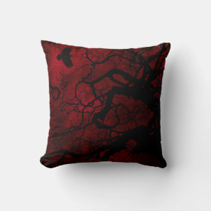 Rot & Schwarz Gothic Kissen