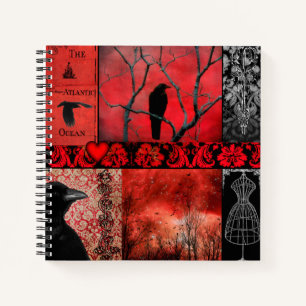 Rot-Schwarz-Gotik Notizblock