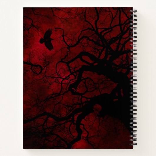 Rot-Schwarz-Gotik-Skizze Notizblock (Rückseite)