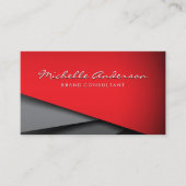 Rot-Schwarz-Grau-Hintergrund-Panels Visitenkarte (Vorderseite)
