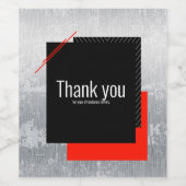 Rot, Schwarz, Grau Weinetikett (Einzelnes Label)