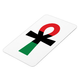 Rot, Schwarz & Grün Ankh Magnet