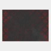 Rot & Schwarz Grunge Gothic Geschenkpapier Set (Vorderseite 2)