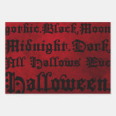 Rot & Schwarz Grunge Gothic Geschenkpapier Set (Vorderseite)