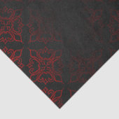 Rot & Schwarz Grunge Gothic Seidenpapier (Detail)