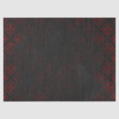 Rot & Schwarz Grunge Gothic Seidenpapier (Vorderseite)