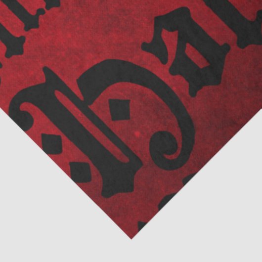 Rot & Schwarz Grunge Gothic Seidenpapier (Detail)