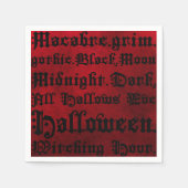 Rot & Schwarz Grunge Gothic Serviette (Vorderseite)