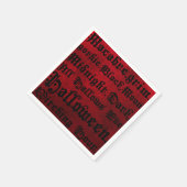 Rot & Schwarz Grunge Gothic Serviette (Ecke)